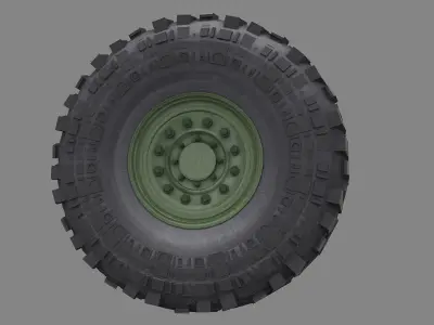 Military vehicle Tyre 3d Model 3D model
