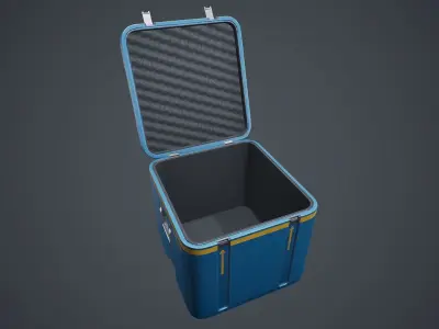 Animated Military Case 09 Low-poly 3D model