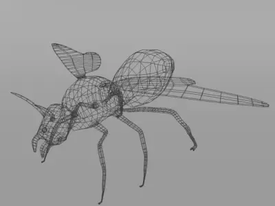 Horned Ant Low-poly 3D model