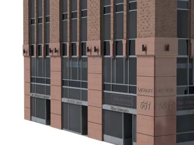 New York corner building 3d model 3D model