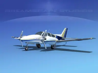 Beechcraft B55 Baron V11 3D model