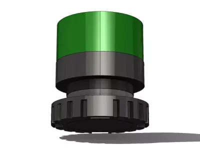 Botao Luminoso Verde WEG CSW BF12 WH Green Luminous Button 3D model