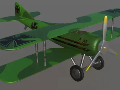 Airplane Spad 7 Jasta 38 3D model