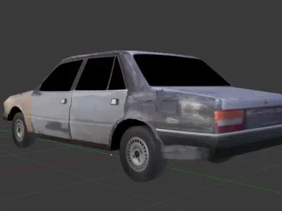 Lowpoly Old Peugeot Car Free low-poly 3D model