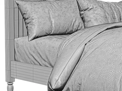 Catalina Square Bed 3D model