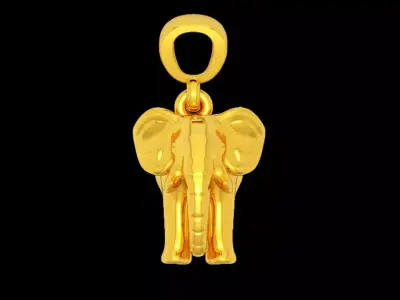 Elephant pendant free Free 3D print model