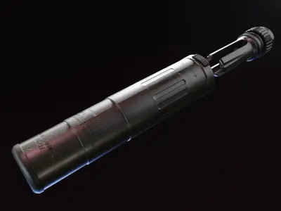 AAC M4 2000 suppressor Low-poly 3D model