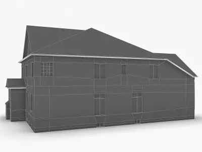 Cottage House 07  Low-poly 3D model