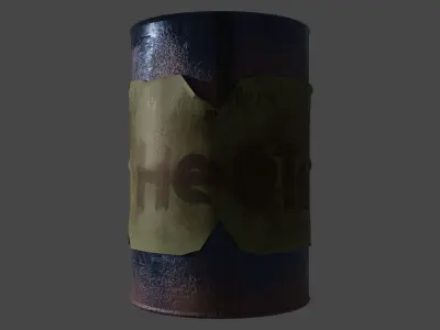 Oil Barrel Free low-poly 3D model
