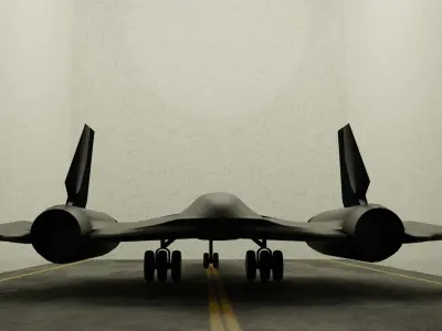 Lockheed SR-71 Blackbird Low-poly 3D model