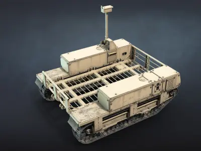 Termit UGV Unarmed Low-poly 3D model