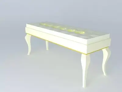 bench with gold legs Free 3D model