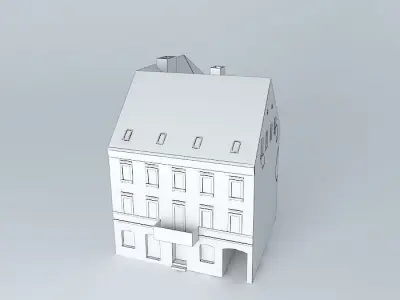 19th Century European Urban House Low-poly 3D model