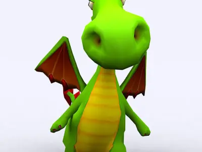 Toonpets dragons Low-poly 3D model