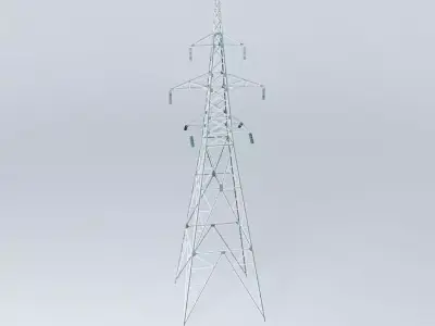 Transmission line tower %2326 Chiekurkalns Riga Latvia Free 3D model