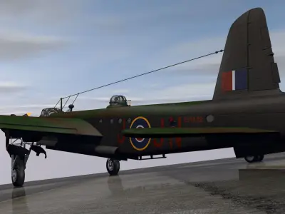 Short Stirling Mk-3 - RNZAF 3D model