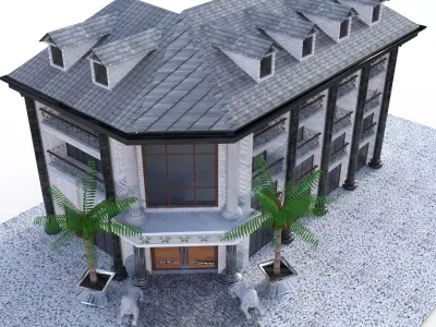 Exotic hotel 3D model