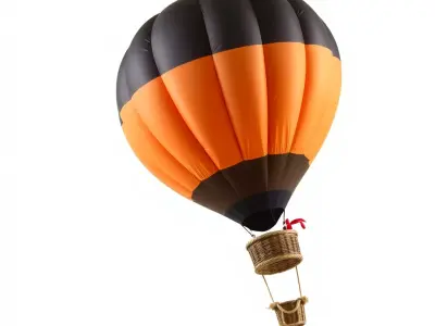 Halloween Hot Air Balloon Model Pack Low-poly 3D model