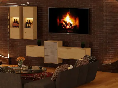 AlphaB2B CITY6031 Tv Set Free low-poly 3D model