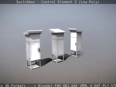 Switchbox - Control Element 3 - Low-Poly Low-poly 3D model