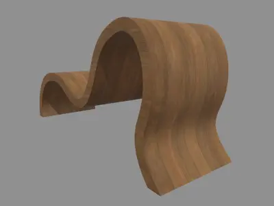 Low Poly Bench 04 Low-poly 3D model