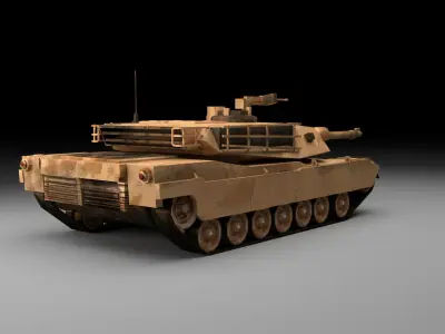 M1A2 ABRAMS Tank Low-poly 3D model