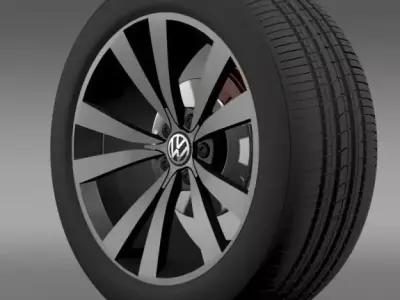 VW Beetle 2012 wheel 3D model