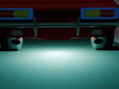 Lowpoly Car model Free low-poly 3D model