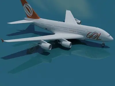 Gol Airlines Airbus A380 3D model