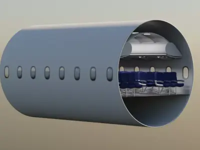 Airplane Cabin Low-poly 3D model purchase