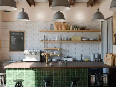 Cosy Coffee Shop 3D model