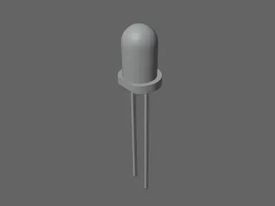 Red Led - Light - Electronic parts Low-poly 3D model