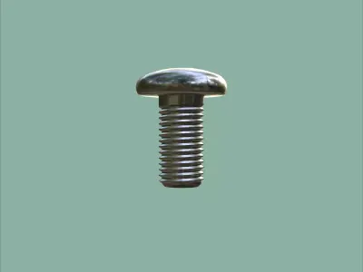 Steel Stained M8 Bolt Allen Pan Head 3D Model 3D model