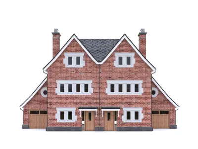 English Brick House 12 Low-poly 3D model