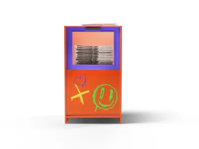 Newspaper box Free 3D model