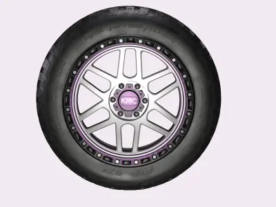 MESA KMC OFF-ROAD WHEEL Low-poly 3D model