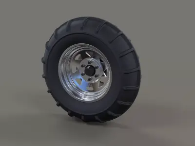 Front wheel from Dirt dragster 3D model