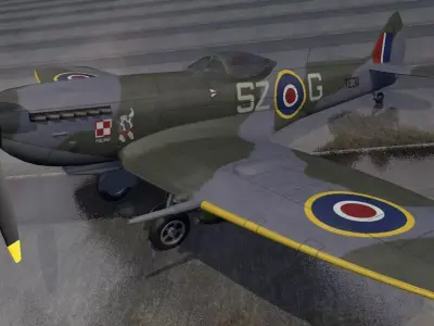Supermarine Spitfire Mk-16 - Mk-XVI 3D model