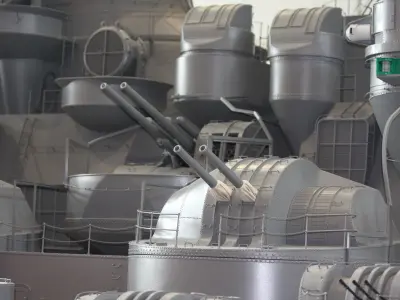 Anti aircraft guns type 89 40 calibre 3D print model