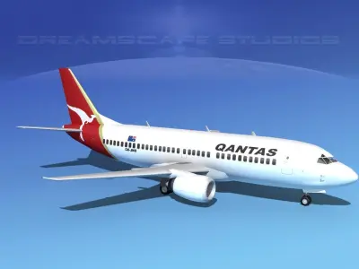 Boeing 737-300 Qantas 3D model