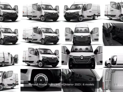 Renault Master Van L3H2 HQInterior 2023 3D Model Collection