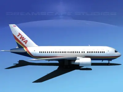 Boeing 767-200ER Trans World 2 3D model