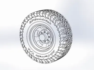 Wheels Us Mags Indy U101 17inch for scale model 3D print model
