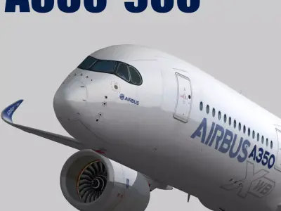 Airbus A350-900 XWB Low-poly 3D model