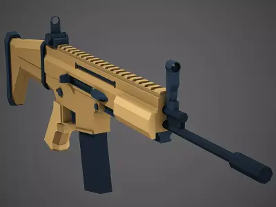 Stylized Scar-L Low Poly Mobile Ready Low-poly 3D model