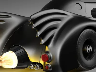 Batmobile 1989 Jet Car 3D model