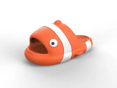 Slippers fish Cartoon 3D 3D model