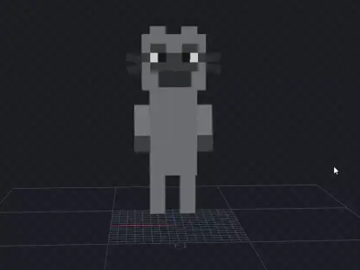 Low Poly Raccoon Character Low-poly 3D model