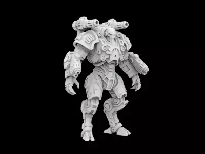 Sci-Fi Robot Assassin Printable 3D Character 3D print model purchase