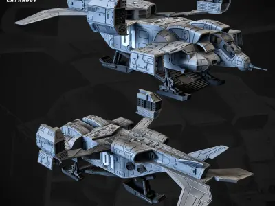 Dropship 32mm 3D print model